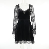 Chic Euro-American Lace Hip-Hop Dress