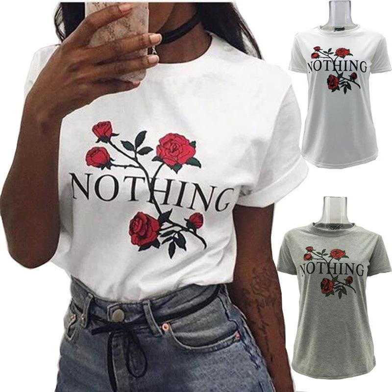 Women Summer Casual Blouse Shirt Loose T-Shirts Tops - MANDOTOS INTERNATIONAL0