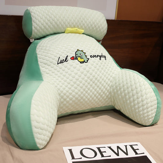Sofa Fluffy Cushion Luncheon Pillow Triangle Reading Cushion Bedside Soft Large Backrest Lumbar Cushion Office Chair Cushion - MANDOTOS