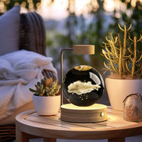 Crystal Ball Cosmic Dinosaur Indoor Night Light USB Power Warm Bedside Light Birthday Gift Night Lamp MANDOTOS