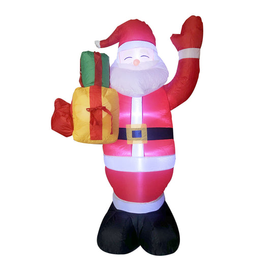 Christmas LED Lights Glowing Santa Tree Snowman Inflatable Doll Outdoor Yard Garden Decor - MANDOTOS