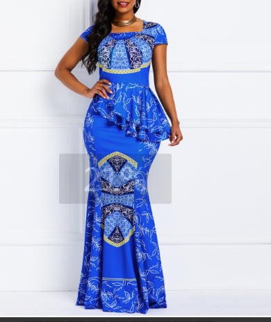 Euro-American Chic Print Dress