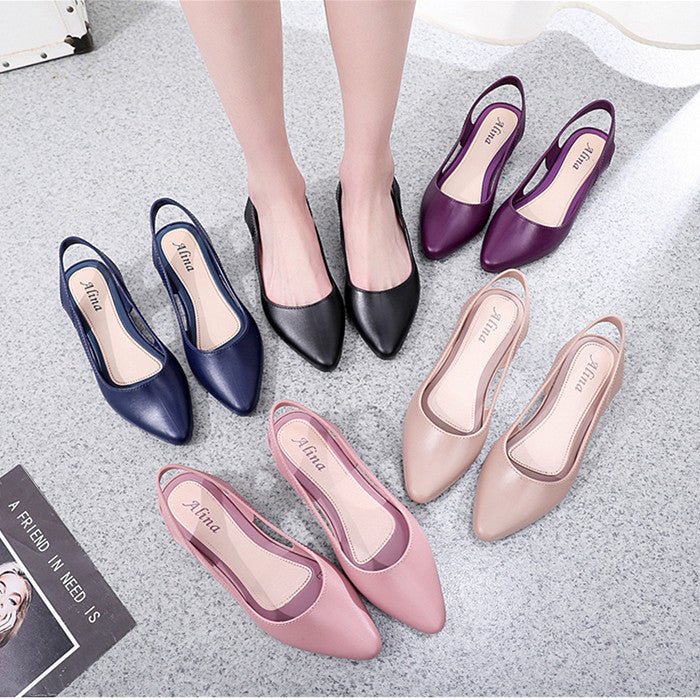 Fashion New Sandals Women's Shallow Mouth Mid-Low Heel Flats 2025 Korean Style Plastic Breathable Outer Wear Casual Jelly Sandals - MANDOTOS INTERNATIONAL