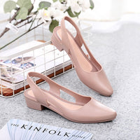 Fashion New Sandals Women's Shallow Mouth Mid-Low Heel Flats 2025 Korean Style Plastic Breathable Outer Wear Casual Jelly Sandals - MANDOTOS INTERNATIONAL