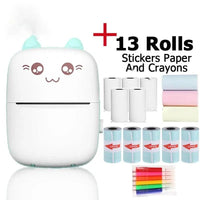 Mini Printer Portable Mini Bluetooth WiFi New Wrong Printer Mobile Phone Photo Title Note Hot Print Pocket Student Error Label Printer - MANDOTOS
