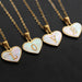 26 Letter Heart-shaped Necklace White Shell Love Clavicle Chain Fashion Personalized Necklace For Women Jewelry Valentine's Day - MANDOTOS