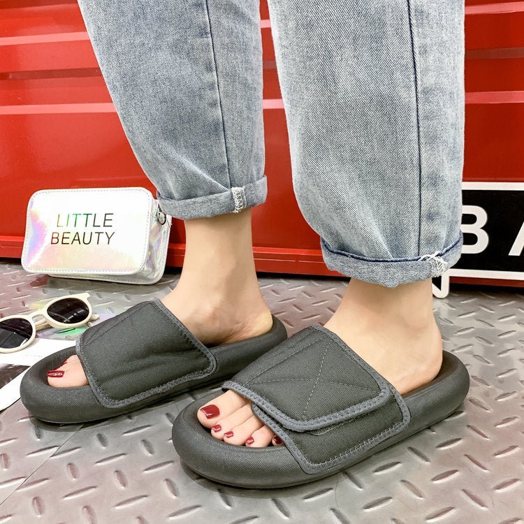 Chic Grey Beach Sandals with Comfort Sole - MANDOTOS INTERNATIONAL