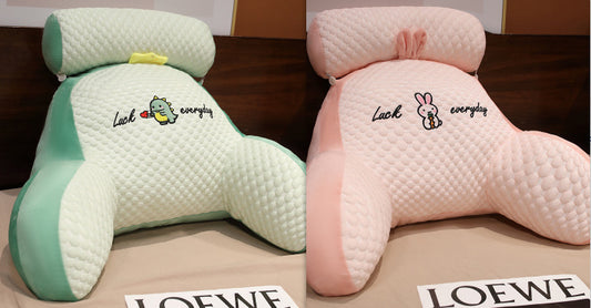 Sofa Fluffy Cushion Luncheon Pillow Triangle Reading Cushion Bedside Soft Large Backrest Lumbar Cushion Office Chair Cushion - MANDOTOS