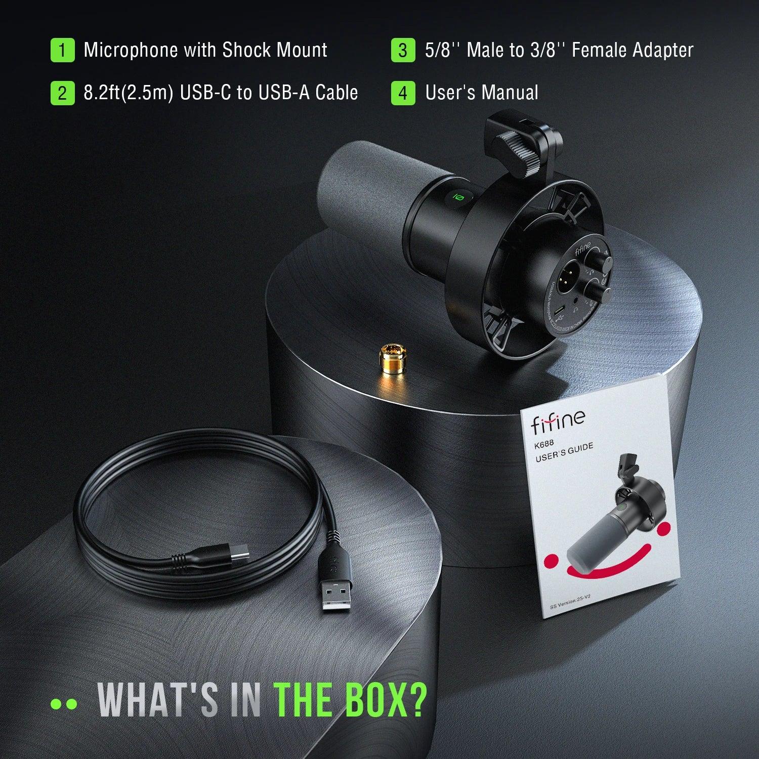 🎤 Elevate Your Voice with FIFINE K688 USB/XLR Dynamic Microphone - MANDOTOS