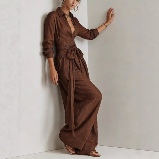 Solid Color Fashion Casual Pants Set for Women - MANDOTOS INTERNATIONALcasualwear