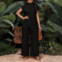 Asymmetrical Sleeveless Top & Pants Set – Women’s Two-Piece - MANDOTOS INTERNATIONALSets
