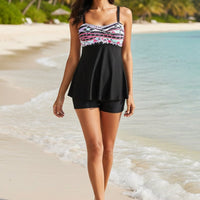 Printed Split Boxer Swimsuit – Two-Piece Set for Women - MANDOTOS INTERNATIONALSwimwear