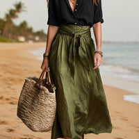 Button-Down Shirt & Straight Skirt Two-Piece Set - Mandotos InternationalTwo-Piece Set