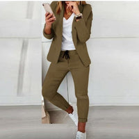 Lapel Blazer & Drawstring Trousers OL Suit – 12 Colors XS–3XL - MANDOTOS INTERNATIONALTwo-Piece Set
