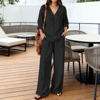 Long Sleeve Top & Full-Length Pants Two-Piece Set – 9 Colors S–3XL - MANDOTOS INTERNATIONALTwo-Piece Set