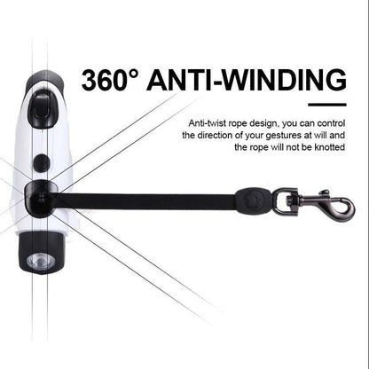 FlexiGlow Dog Leash with LED Light - MANDOTOS