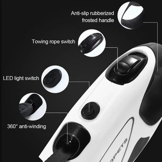 FlexiGlow Dog Leash with LED Light - MANDOTOS