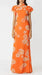 Floral Elegance Puff Sleeve Dress - MANDOTOS