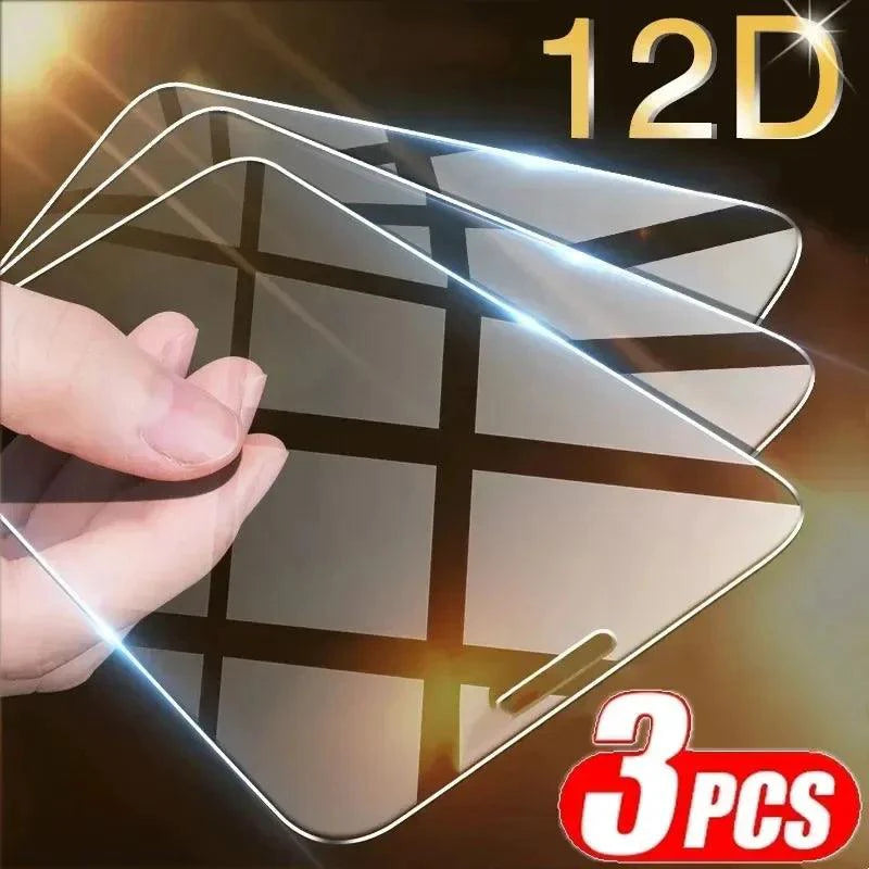 GDG YQ Store iShield tempered glass screen protectors 3-pack for iPhone 14, 13, 12, 11, 15 Pro Max, Mini, XR, X, XS Max, 7, 8 Plus, 16