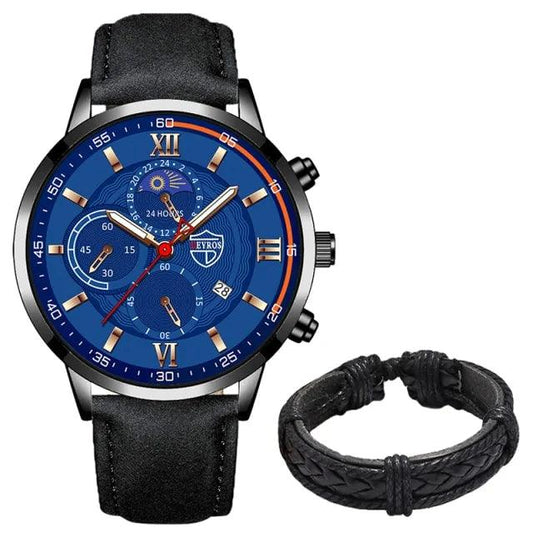 Gent's Classic Leather Timepiece - MANDOTOS