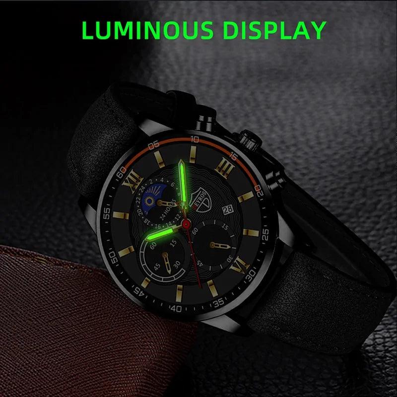 Gent's Classic Leather Timepiece - MANDOTOS