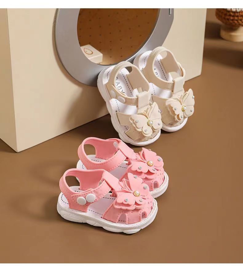 Girls' Sandals 2023 Summer New Children's Non-slip Soft Sole Infant Little Girl Baby Princess Beach Shoes - MANDOTOS INTERNATIONAL