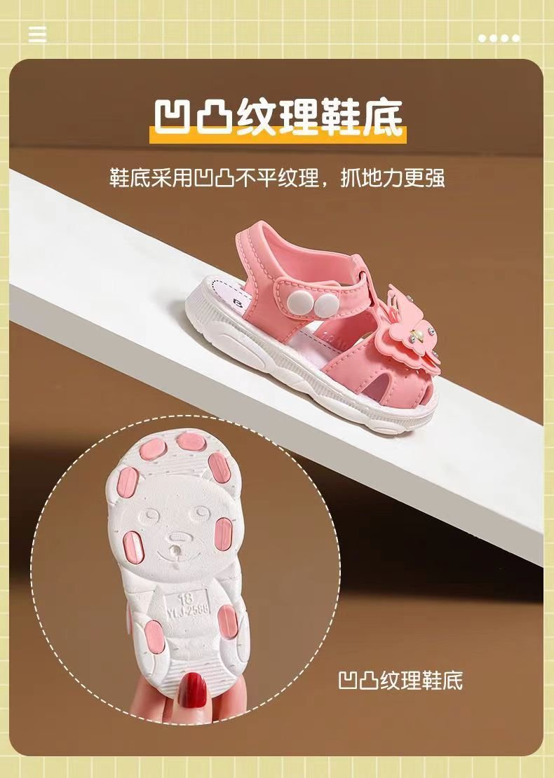 Girls' Sandals 2023 Summer New Children's Non-slip Soft Sole Infant Little Girl Baby Princess Beach Shoes - MANDOTOS INTERNATIONAL