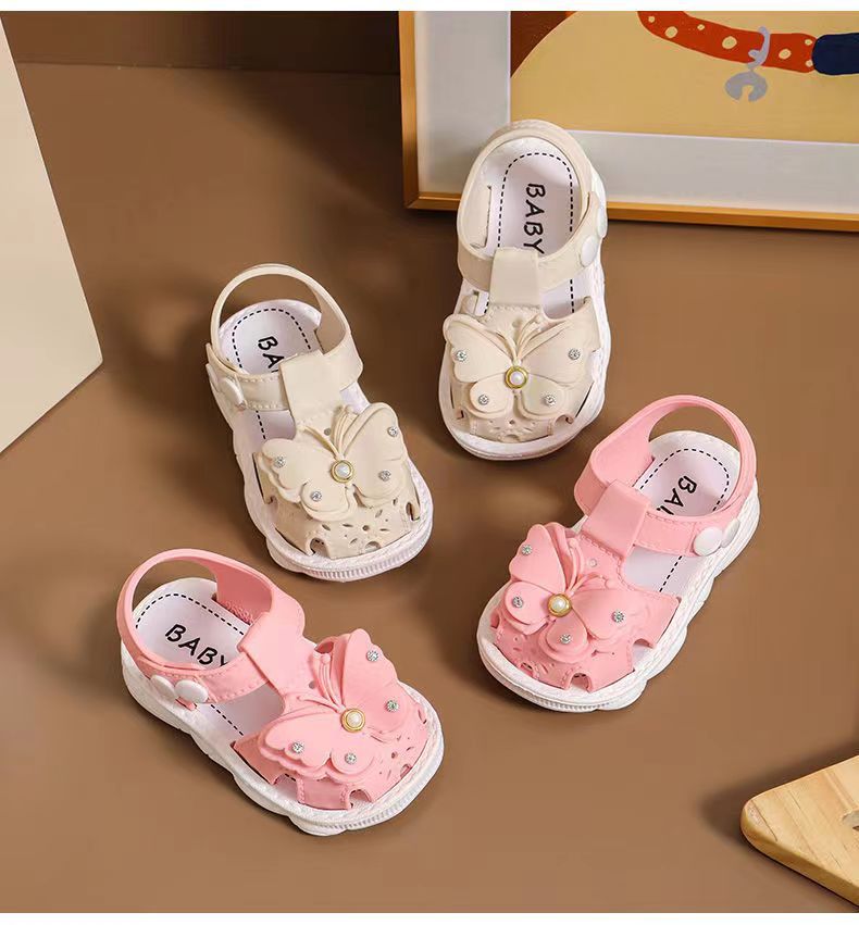 Girls' Sandals 2023 Summer New Children's Non-slip Soft Sole Infant Little Girl Baby Princess Beach Shoes - MANDOTOS INTERNATIONAL