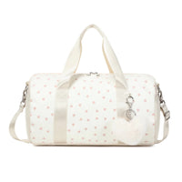 Glitter Hearts Ballet Bag for Girls - US Stock Duffel Travel Weekender Gym Bag - MANDOTOS INTERNATIONAL