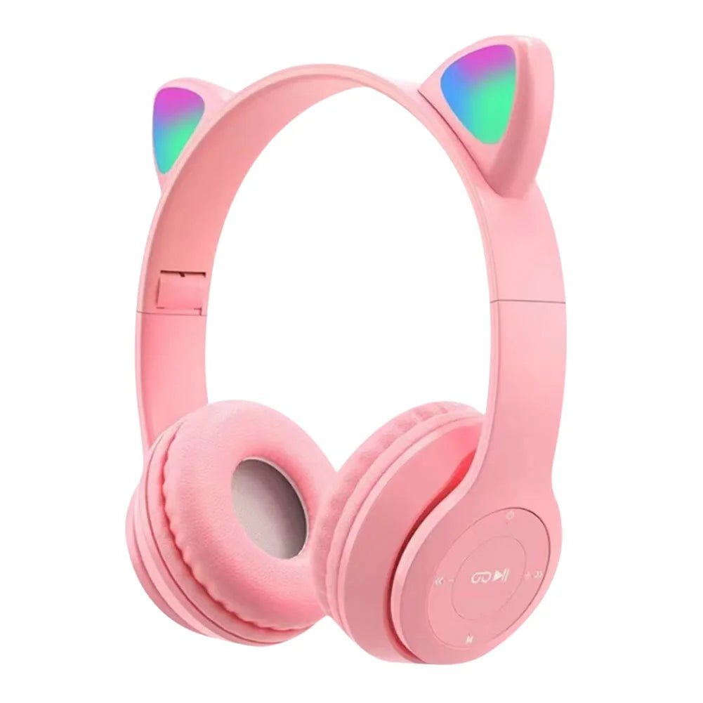 Glow Light Cat Ear Bluetooth Headphones for Kids and Adults - MANDOTOS INTERNATIONAL