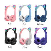 Glow Light Cat Ear Bluetooth Headphones for Kids and Adults - MANDOTOS INTERNATIONAL