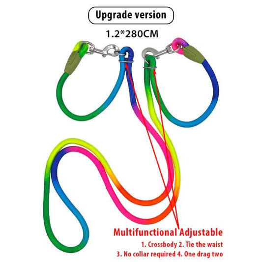 GlowGuide Reflective Nylon Dog Leash - MANDOTOS