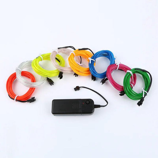 Glowing EL Wire Neon Tube Strings for Decor with Controller - MANDOTOS