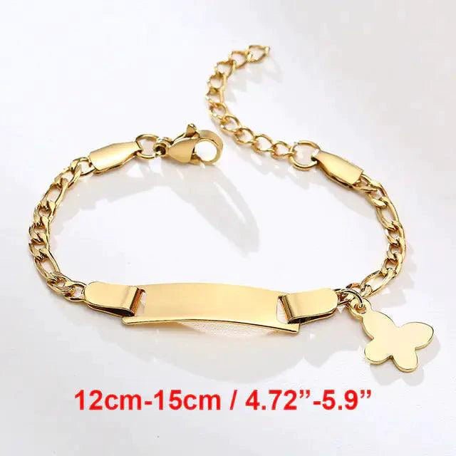 Gold Butterfly Charm Bracelet for Kids - MANDOTOS