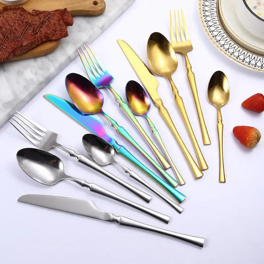 Gold Glamour 30-Piece Dinner Set - MANDOTOS
