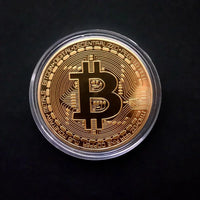 Gold Plated Bitcoin Coin Collectible Art Collection Gift Physical commemorative Casascius Bit BTC Metal Antique Imitation - MANDOTOS INTERNATIONAL