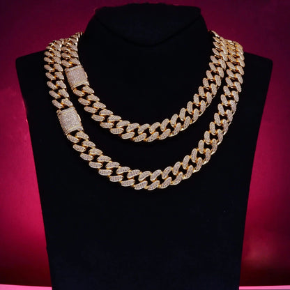 Gold Shine Iced Cuban Chain - MANDOTOS