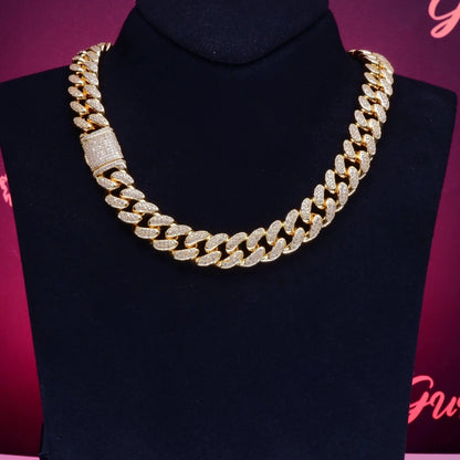 Gold Shine Iced Cuban Chain - MANDOTOS