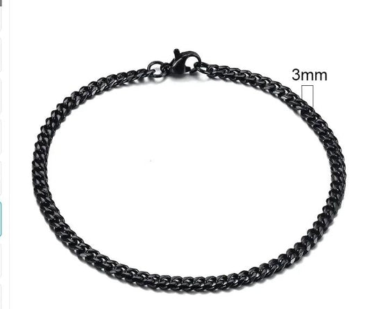Gold-Tone Stainless Steel Cuban Bracelet 3-11mm - MANDOTOS