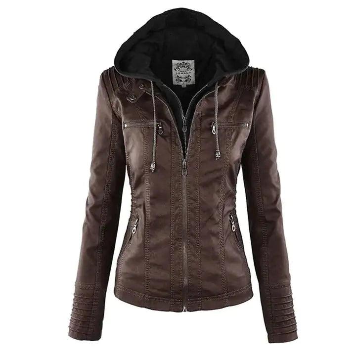 Gothic Faux Leather Jacket - MANDOTOS