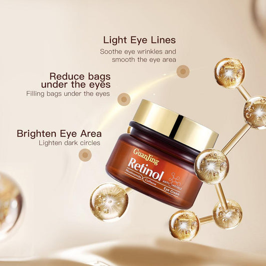 GUANJING Natural Skincare Retinol Eye Cream Vegan Organic Anti Aging Moisturizer Anti-wrinkle Skin Whitening Retinol Eye Cream - MANDOTOS