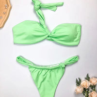 GZXL-ABL006 Eco Friendly Swimwear Women's One Shoulder Design Sexy Swimwear Ladies Split Bikini Sets Recycled Fabric Swimwear - MANDOTOS INTERNATIONAL
