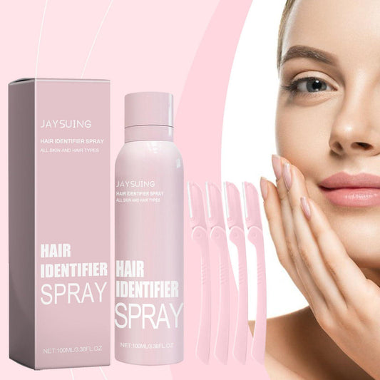 Hair Identifier Spray For Face Shaving, Skin Body Hair Identifying Spray With Razors,Hair Identifier Spray For Face Dermaplaning, Women Dermaplaning Tool For Face - MANDOTOS