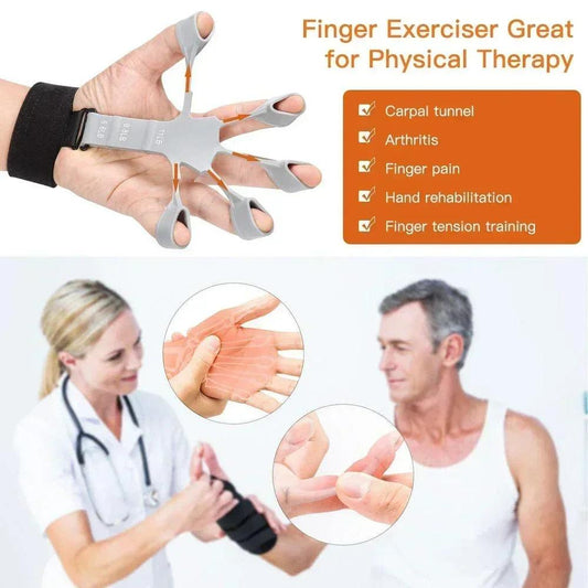Hand Grip Strengthener Physical Tools Guitar Finger Trainer Training and Exercise Gym 6th Level Resistance Gripster Expander - MANDOTOS