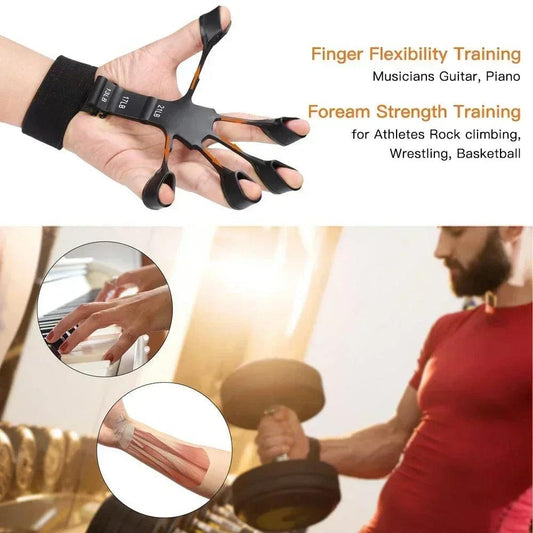 Hand Grip Strengthener Physical Tools Guitar Finger Trainer Training and Exercise Gym 6th Level Resistance Gripster Expander - MANDOTOS
