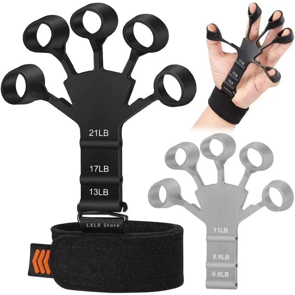 Hand Grip Strengthener Physical Tools Guitar Finger Trainer Training and Exercise Gym 6th Level Resistance Gripster Expander - MANDOTOS