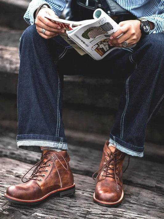 Handmade Leather Men's Boots - MANDOTOS