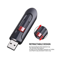 High -capacity speed USB Flash Drives 2.0 128GB 64GB Black Free Keychain Pen Drive 32GB Storage Memory Stick Mini Business Gift - MANDOTOS
