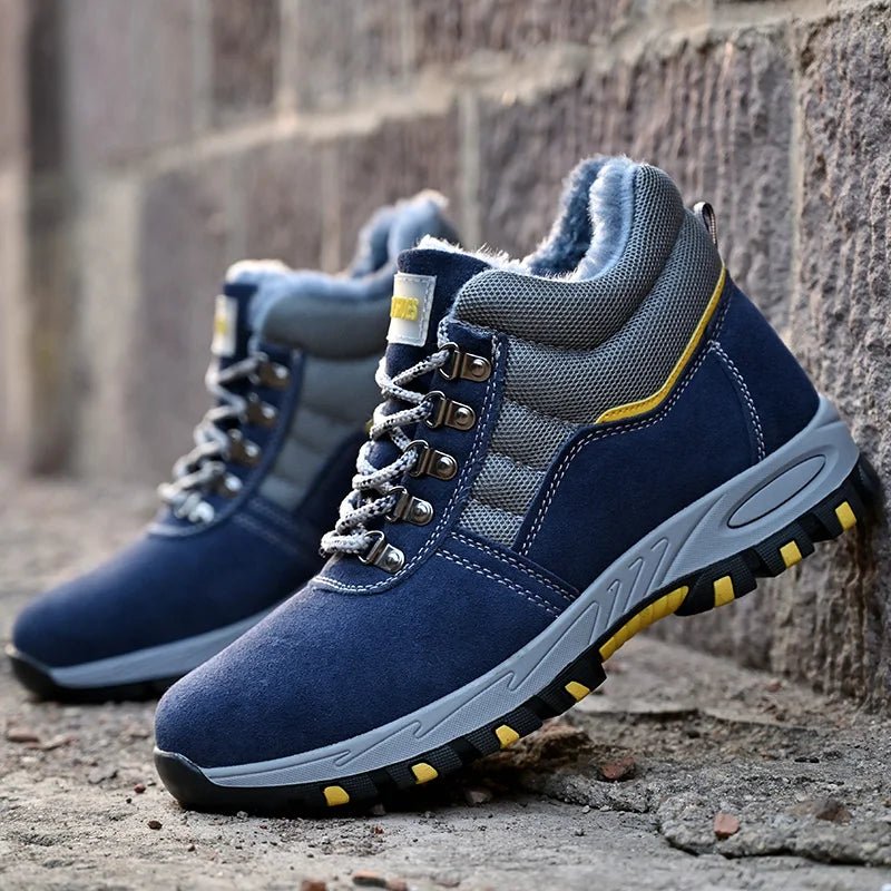 High Quality Winter Boots Men Steel Toe Cap Safety Boots Work Shoes Men Puncture-Proof Work Boots Plush Warm Safety Shoes male - MANDOTOS INTERNATIONAL