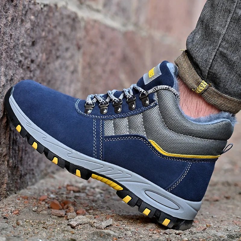 High Quality Winter Boots Men Steel Toe Cap Safety Boots Work Shoes Men Puncture-Proof Work Boots Plush Warm Safety Shoes male - MANDOTOS INTERNATIONAL